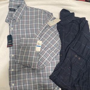 2 men’s button up dress shirts NEW WITH TAGS